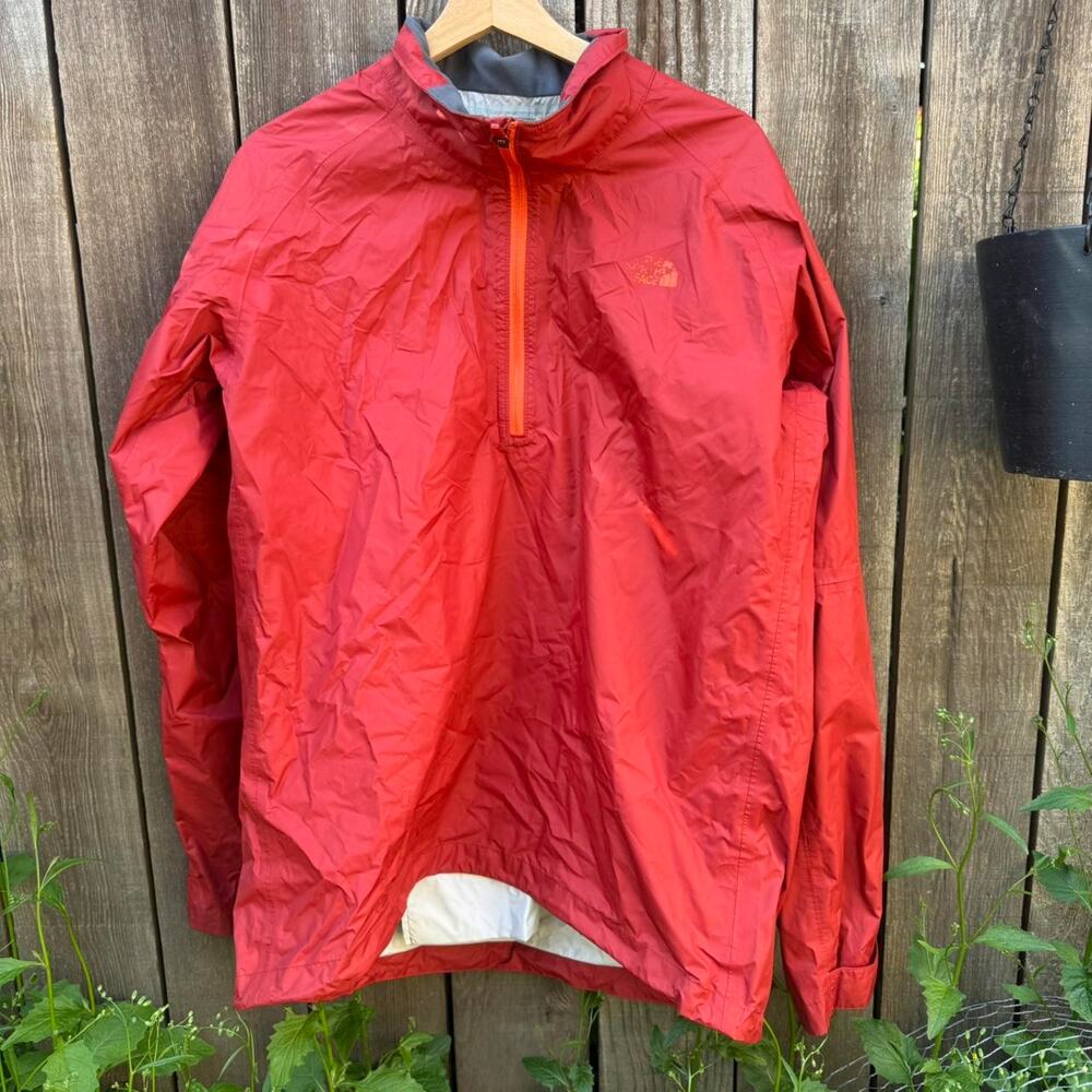 The North Face Red Orange Colorblock Lightweight Windbreaker Jacket